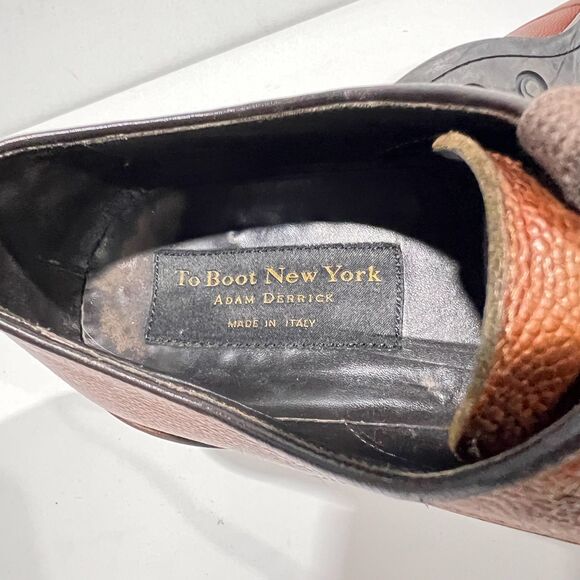 To Boot New York Adam Derrick Mens 10 Shoes Brown Leather Lace Up Oxford 1382 - Picture 13 of 13